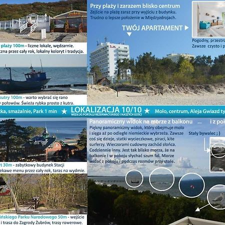 Apartament Z Panoramicznym Widokiem Na Morze Blisko Plazy I Centrum Pl Eng De 米兹多洛杰 外观 照片