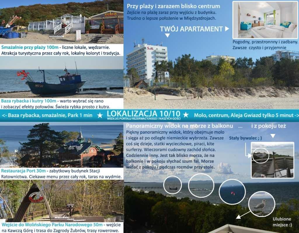 Apartament Z Panoramicznym Widokiem Na Morze Blisko Plazy I Centrum Pl Eng De 米兹多洛杰 外观 照片